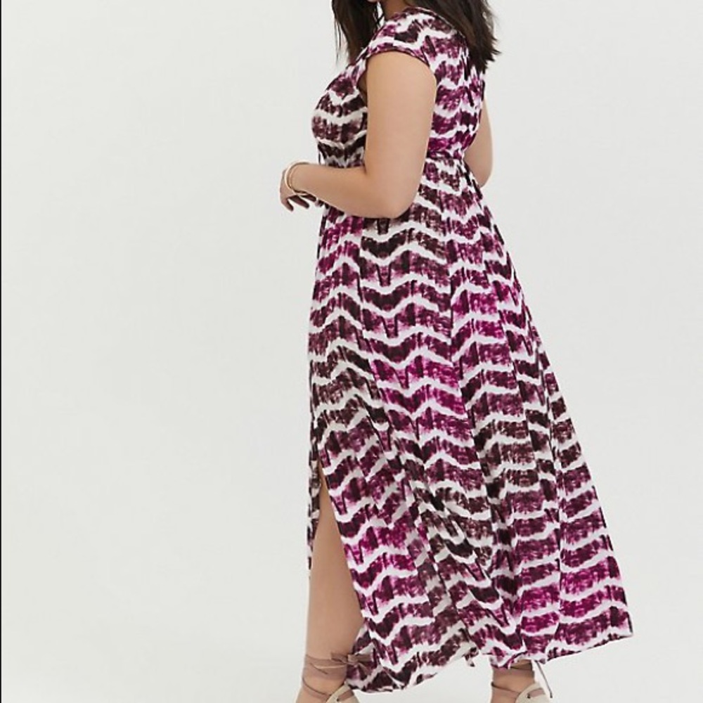Berry purple tie dye maxi dress.